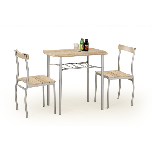 LANCE table + 2 chairs color: sonoma oak DIOMMI V-CH-LANCE-ZESTAW-SONOMA