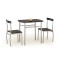 Dining set LANCE steel and MDF 82x50x75cm silver and wenge DIOMMI V-CH-LANCE-ZESTAW-WENGE