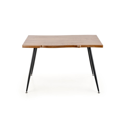 Kitchen table LARSON with oak-colored laminated MDF top and black metal frame 80x120x76 DIOMMI V-CH-LARSON-ST
