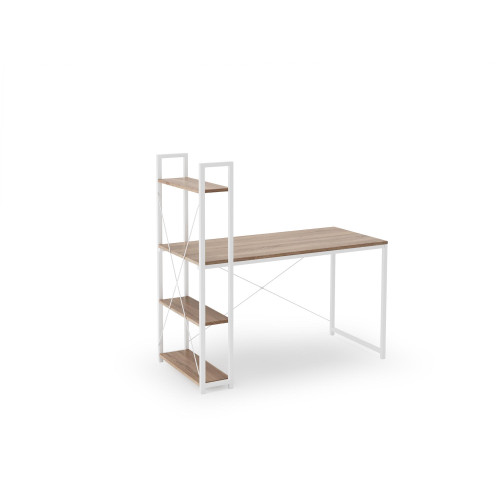 NARVIK B1 desk white / sonoma oak DIOMMI V-CH-NARVIK-B1-BIAŁY/SONOMA