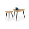 NICEA 2, set of two coffee tables, color: golden oak / black DIOMMI V-CH-NICEA_2-LAW