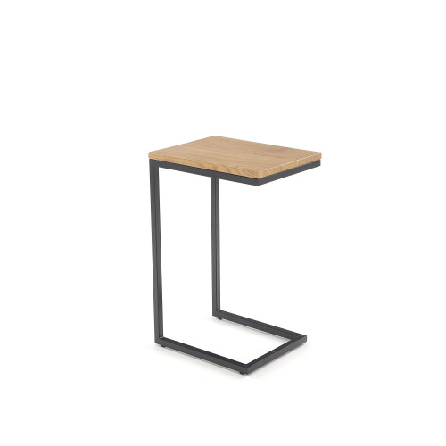 Coffee table NISA laminated mdf and steel 40x30x60cm golden oak and black DIOMMI V-CH-NISA-LAW