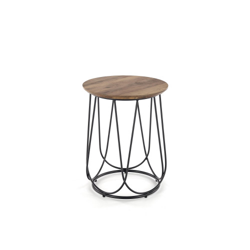 Coffee table NUBIRA S mdf and steel 40x51cm walnut and black DIOMMI V-CH-NUBIRA_S-LAW-ORZECH