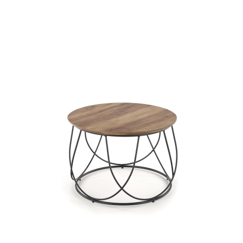 Coffee table NUBIRA mdf and steel 60x41cm walnut and black DIOMMI V-CH-NUBIRA-LAW-ORZECH