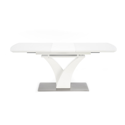 Extendable dining table PALERMO lacquered mdf and steel 140-180x80x75cm white DIOMMI V-CH-PALERMO-ST