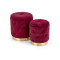 POLLY set of two stools, color: dark red DIOMMI V-CH-POLLY-PUFA-BORDOWY