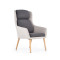 PURIO leisure chair, color: light grey / dark grey DIOMMI V-CH-PURIO-FOT-POPIEL