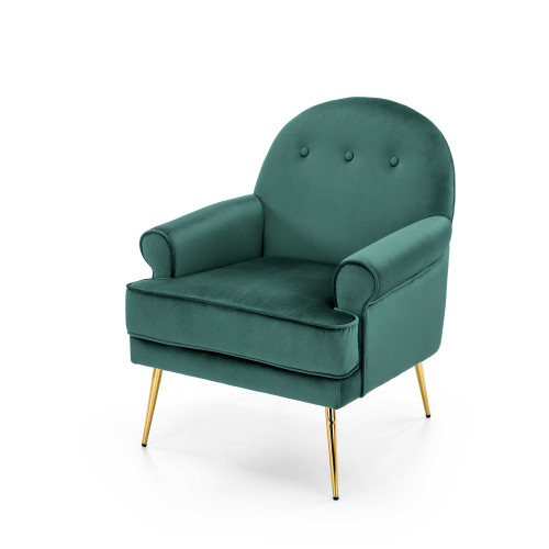 SANTI leisure armchair dark green / gold DIOMMI V-CH-SANTI-FOT-C.ZIELONY