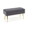 VELVA bench color: grey/gold DIOMMI V-CH-VELVA-POPIEL/ZŁOTY