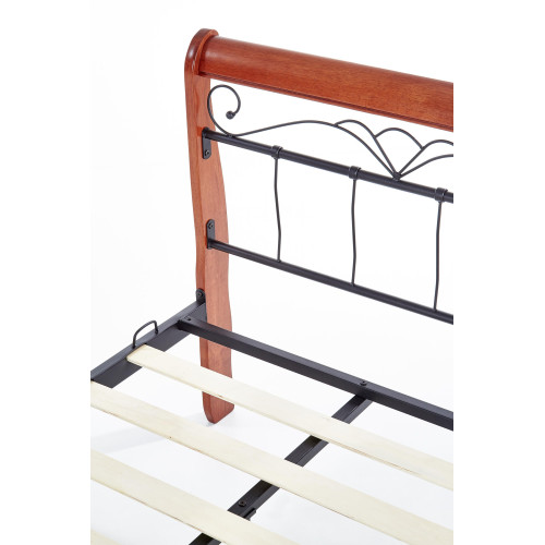 VERONICA bed 90 cm color: ant. cherry/black DIOMMI V-CH-VERONICA_90CM-LOZ