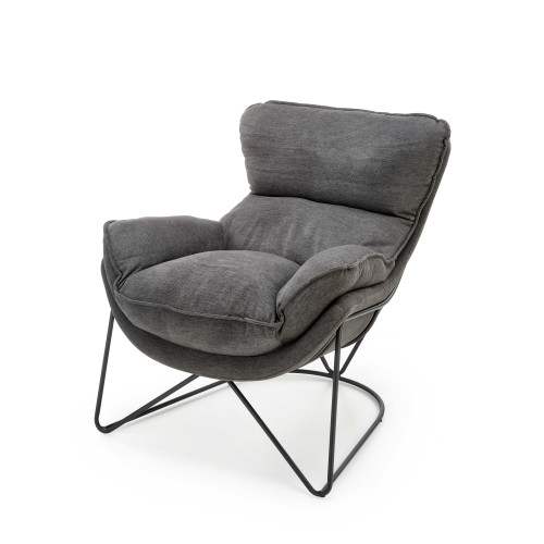 VOLKER leisure armchair dark grey/ black DIOMMI V-CH-VOLKER-FOT