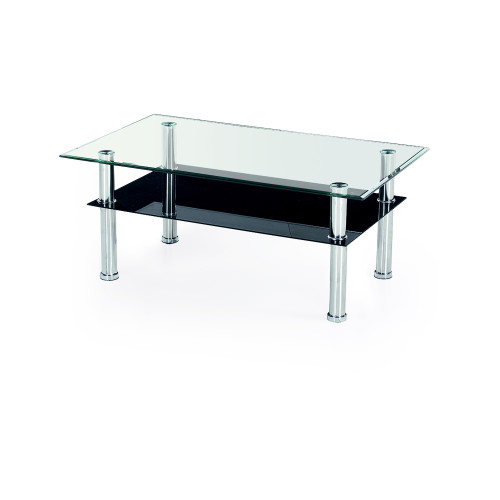 Coffee table transparent glass/stainless steel 103X63X50 YOLANDA DIOMMI 60-22050