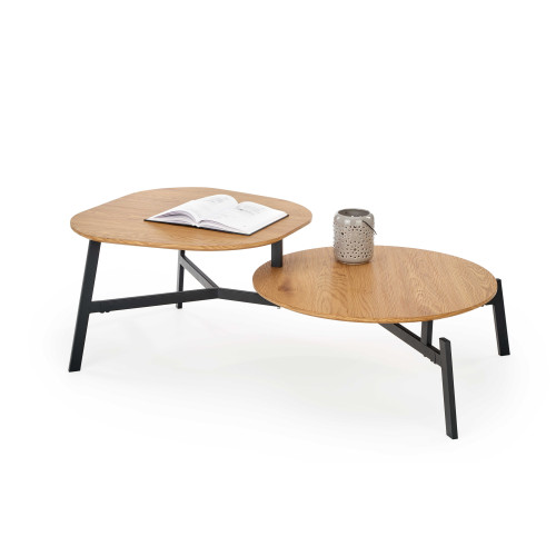 ZIGGY, c.table, gold oak / black DIOMMI V-CH-ZIGGY-LAW