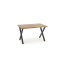 Dining table APEX 120 with oak wood top and black metal frame 78x120x76 DIOMMI V-PL-APEX_120-ST-DREWNO_LITE