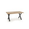 Dining table APEX 160 with oak wood top and black metal frame 90x160x76 DIOMMI V-PL-APEX_160-ST-DREWNO_LITE