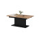 Extendable dining table BUSETTI made of laminated wooden board in Wotan oak color and black mat 56-74x(126-167)x70 DIOMMI V-PL-BUSETTI-LAW-DĄB WOTAN/CZARNY