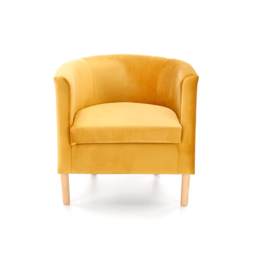 CLUBBY 2  leisure armchair mustard / natural DIOMMI V-PL-CLUBBY_2-FOT-MUSZTARDOWY