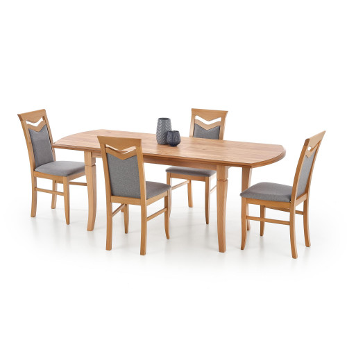 Extendable dining table FRYDERYK with pdch top and MDF frame in oak craft color 90x(160-240)x74 DIOMMI V-PL-FRYDERYK/240-ST-CRAFT