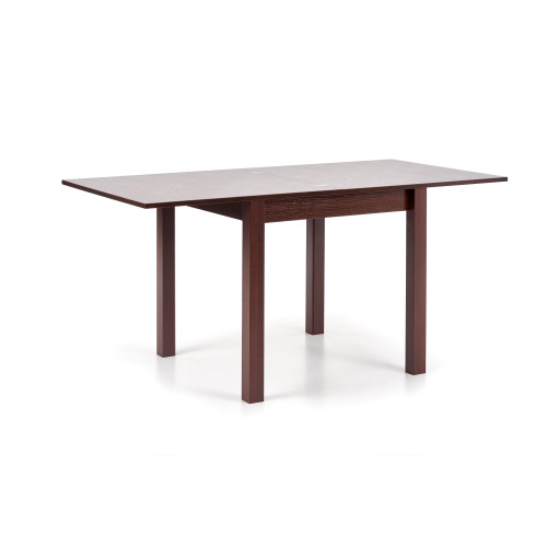 Extendable dining table GRACJAN with a laminated pdch top and MDF frame in dark walnut color 80x(80-160)x76 DIOMMI V-PL-GRACJAN-ST-C.ORZECH