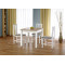Extendable dining table GRACJAN with oak-colored pdch top and white MDF frame 80x(80-160)x76 DIOMMI V-PL-GRACJAN-ST-SONOMA/BIAŁY