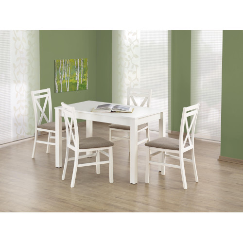 Classic kitchen table KSAWERY with pdch top and MDF frame in white color 68x120x76 DIOMMI V-PL-KSAWERY-ST-BIAŁY