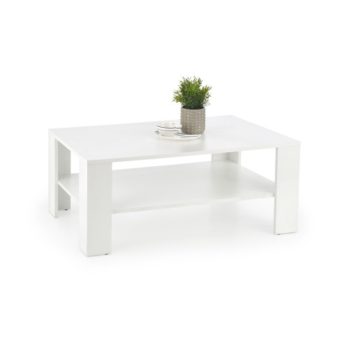 Coffee table KWADRO made of laminated chipboard in white color 65x110x53 DIOMMI V-PL-KWADRO-LAW-BIAŁY