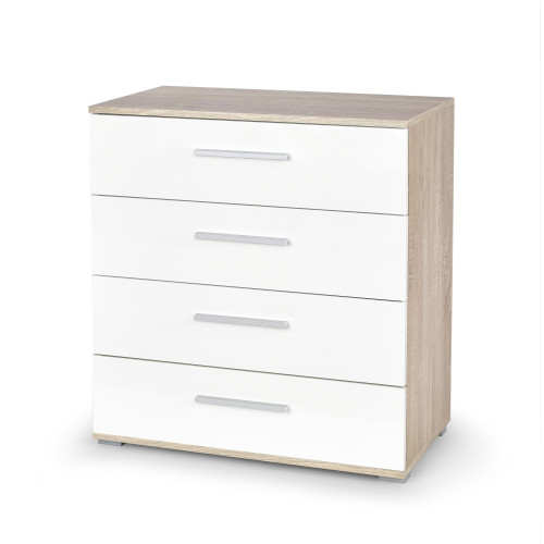 LIMA KM-3 chest, color: sonoma oak / white DIOMMI V-PL-LIMA-KM3-BIAŁY/SONOMA