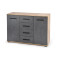 LIMA KM-4 chest, color: wotan oak / grey - matera DIOMMI V-PL-LIMA-KM4-WOTAN