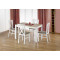 Extendable dining table MAURYCY made of laminated boards in white and Sonoma oak color 75x(118-158)x76DIOMMI V-PL-MAURYCY-ST-SONOMA/BIAŁY