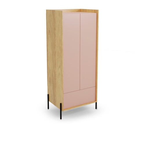 MOBIUS cabinet 2D color: hikora oak/white DIOMMI V-PL-MOBIUS-SZAFA_2D-ANT.RÓŻ