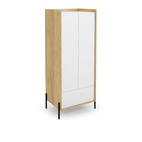 MOBIUS cabinet 2D color: hikora oak/alpine white DIOMMI V-PL-MOBIUS-SZAFA_2D-BIEL