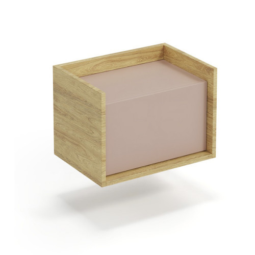 MOBIUS low cabinet 1D color: hikora oak/white DIOMMI V-PL-MOBIUS-SZAFKA NISKA_1D-ANT.RÓŻ