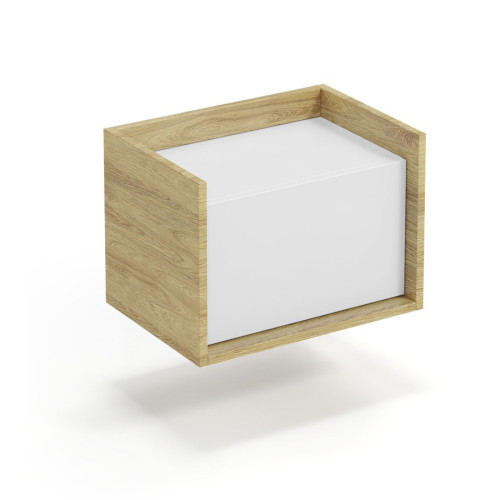 MOBIUS low cabinet 1D color: hikora oak/white DIOMMI V-PL-MOBIUS-SZAFKA NISKA_1D-BIEL