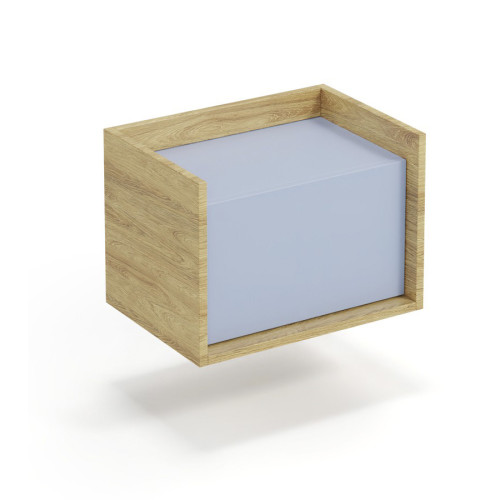 MOBIUS low cabinet 1D color: hikora oak/light blue DIOMMI V-PL-MOBIUS-SZAFKA NISKA_1D-NIEBIESKI
