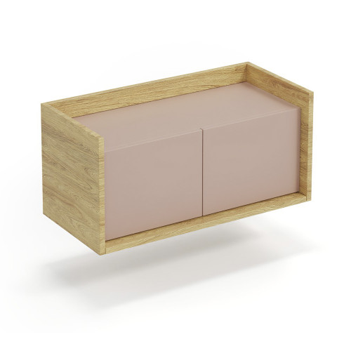 MOBIUS low cabinet 1D color: hikora oak/white DIOMMI V-PL-MOBIUS-SZAFKA NISKA_2D-ANT.RÓŻ
