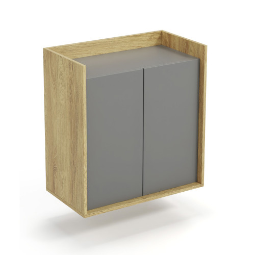 MOBIUS cabinet 2D color: hikora oak/grey DIOMMI V-PL-MOBIUS-SZAFKA_2D-SZARY