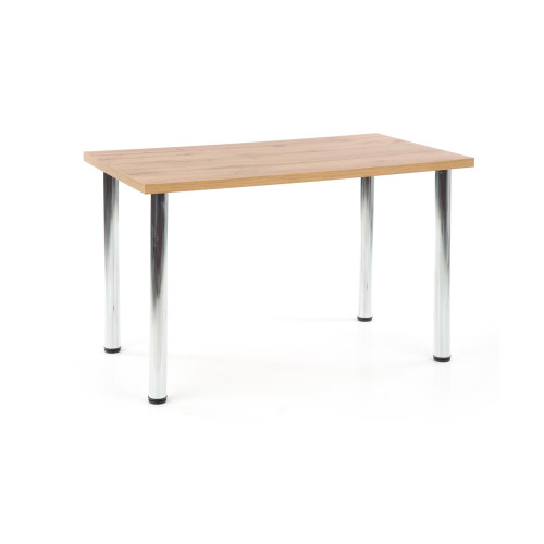 Kitchen table MODEX 2 with a top of laminated wooden board and chrome metal frame 68х120х75DIOMMI V-PL-MODEX_120-WOTAN