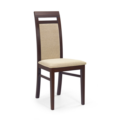 ALBERT chair color: dark walnut/TORENT BEIGE DIOMMI V-PL-N-ALBERT-C.ORZECH-T.BEIGE