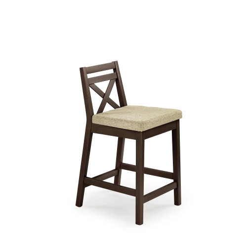 BORYS LOW bar stool, color: dark walnut / VILA 2 DIOMMI V-PL-N-BORYS_LOW-C.ORZECH-VILA2