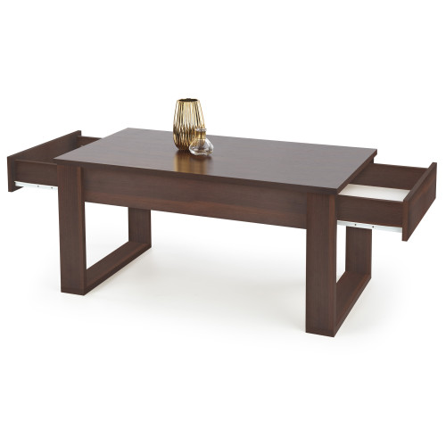 Coffee table NEA made of laminated wooden board in dark walnut color 60x110x52 DIOMMI V-PL-NEA-LAW-C.ORZECH