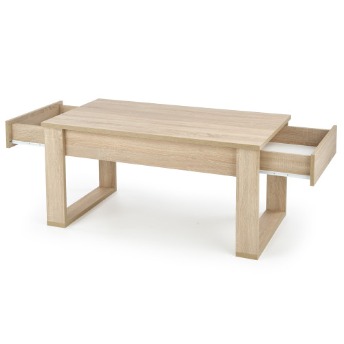 Coffee table NEA made of laminated wooden board in Sonoma oak color 60x110x52 DIOMMI V-PL-NEA-LAW-SONOMA