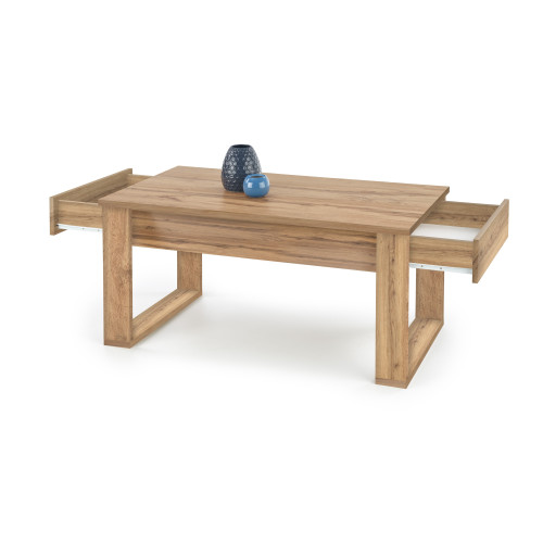 NEA coffee table made of laminated wooden board in wotan oak color 60x110x52 DIOMMI V-PL-NEA-LAW-VOTAN