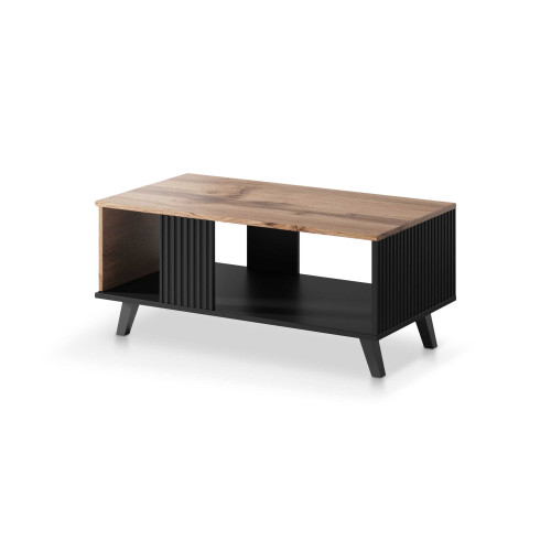 Coffee table wooden wotan oak/black 92X50X40 RANDOM LAW DIOMMI 60-22652