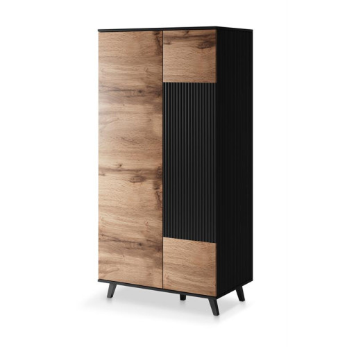 RANDOM P-1 hanging shelf, color: wotan oak/black DIOMMI V-PL-RANDOM-S-1