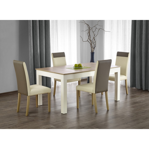 SEWERYN 160/300 cm extension table color: sonoma oak / white DIOMMI V-PL-SEWERYN-ST-SONOMA/BIAŁY