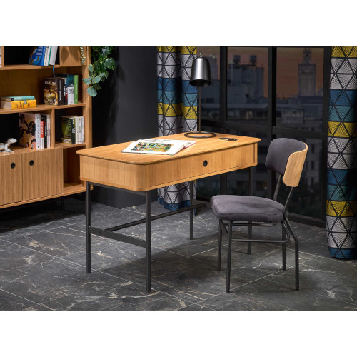 SMART B-1 desk color: natural oak - black DIOMMI V-PL-SMART-B-1
