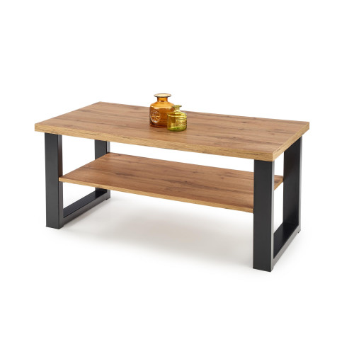 Coffee table wooden votan oak/black 120X60X55 VENOM U DIOMMI 60-22735