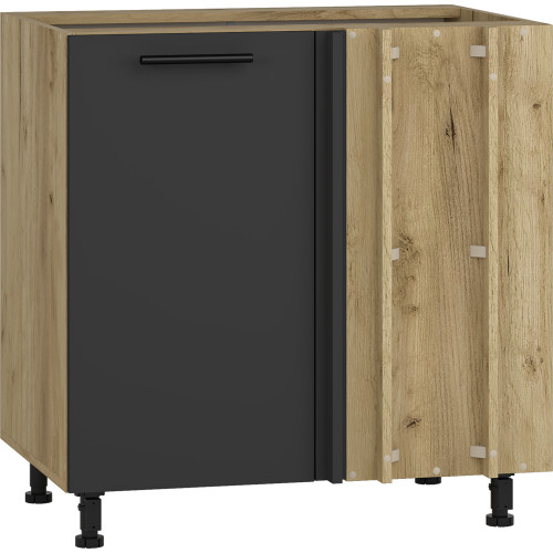 VENTO DN-100/82 corner lower cabinet, color: craft oak/antracite DIOMMI V-UA-VENTO-DN-100/82-ANTRACYT