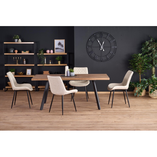 BERLIN extension table, walnut / black