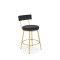 H115 bar stool, black / gold